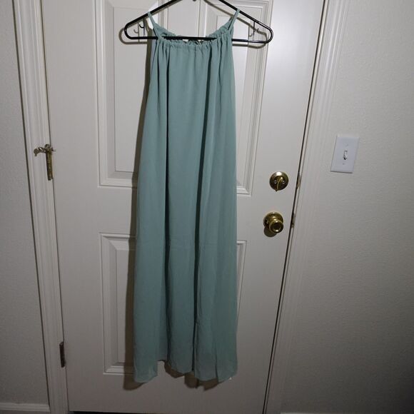 SHEIN Sage Green Maxi Dress – Flowy Halter Style - Picture 1 of 4